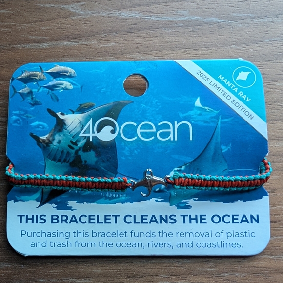 4Ocean Jewelry - NWT 4Ocean Manta Ray Bracelet - Blue and Orange